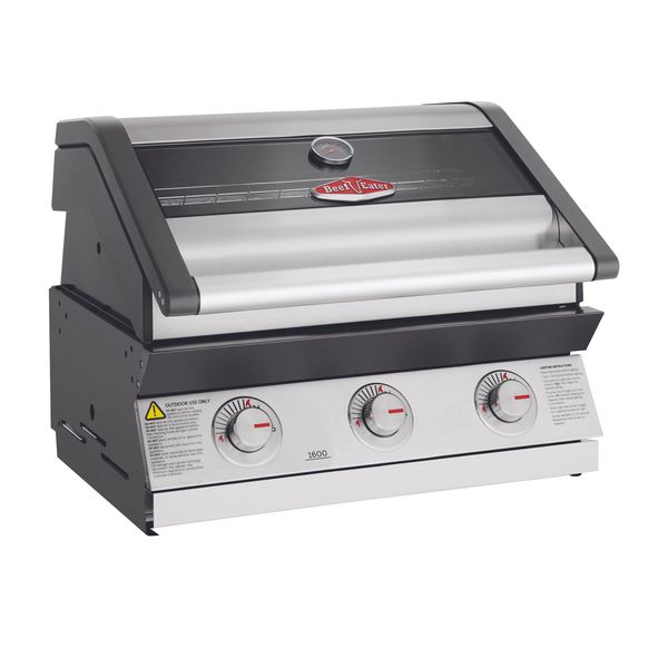 Beefeater 1600 3 Brn BBQ w/Cast iron grills - S.Steel